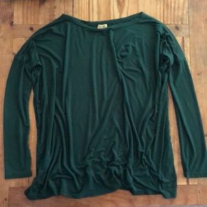 EUC Piko 1988 Ballet neck top Green size S